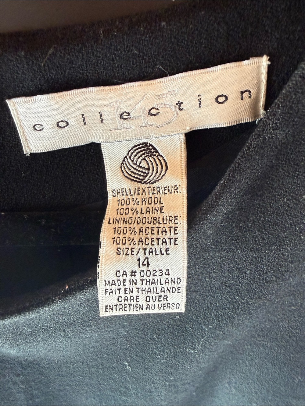Collection B Black Wool Pea Coat